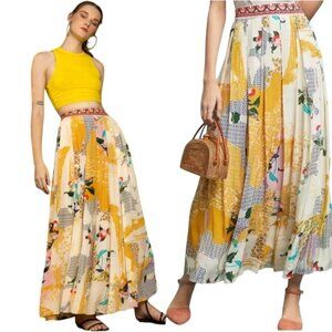 Anthropologie Bhanuni by Jyoti Skirt Womens XS Mischa Maxi Boho Printed Rayon